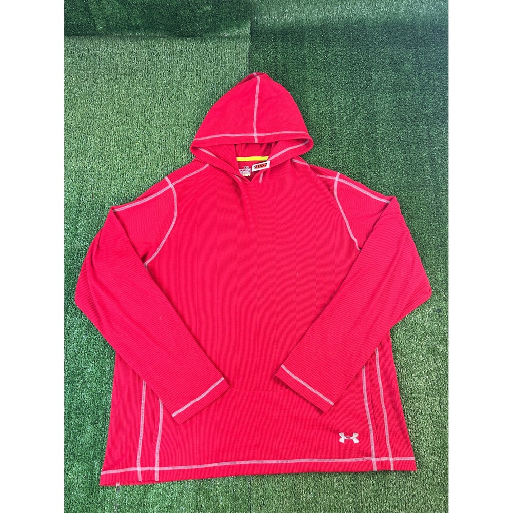 Under Armour‎ Catalyst Mens XL Red Waffle Knit Pullover Hoodie AllSeasonGear